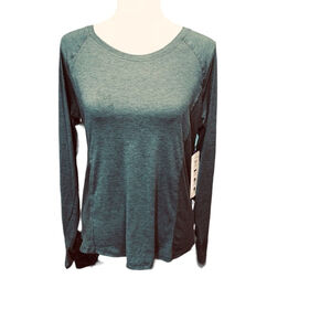 RBX long sleeve light weight dark blue green size lathletic tee wm24